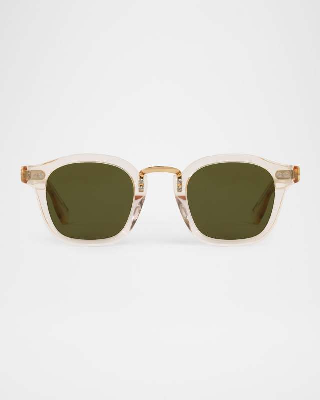 Campbell Acetate & Stainless Steel Round Sunglasses